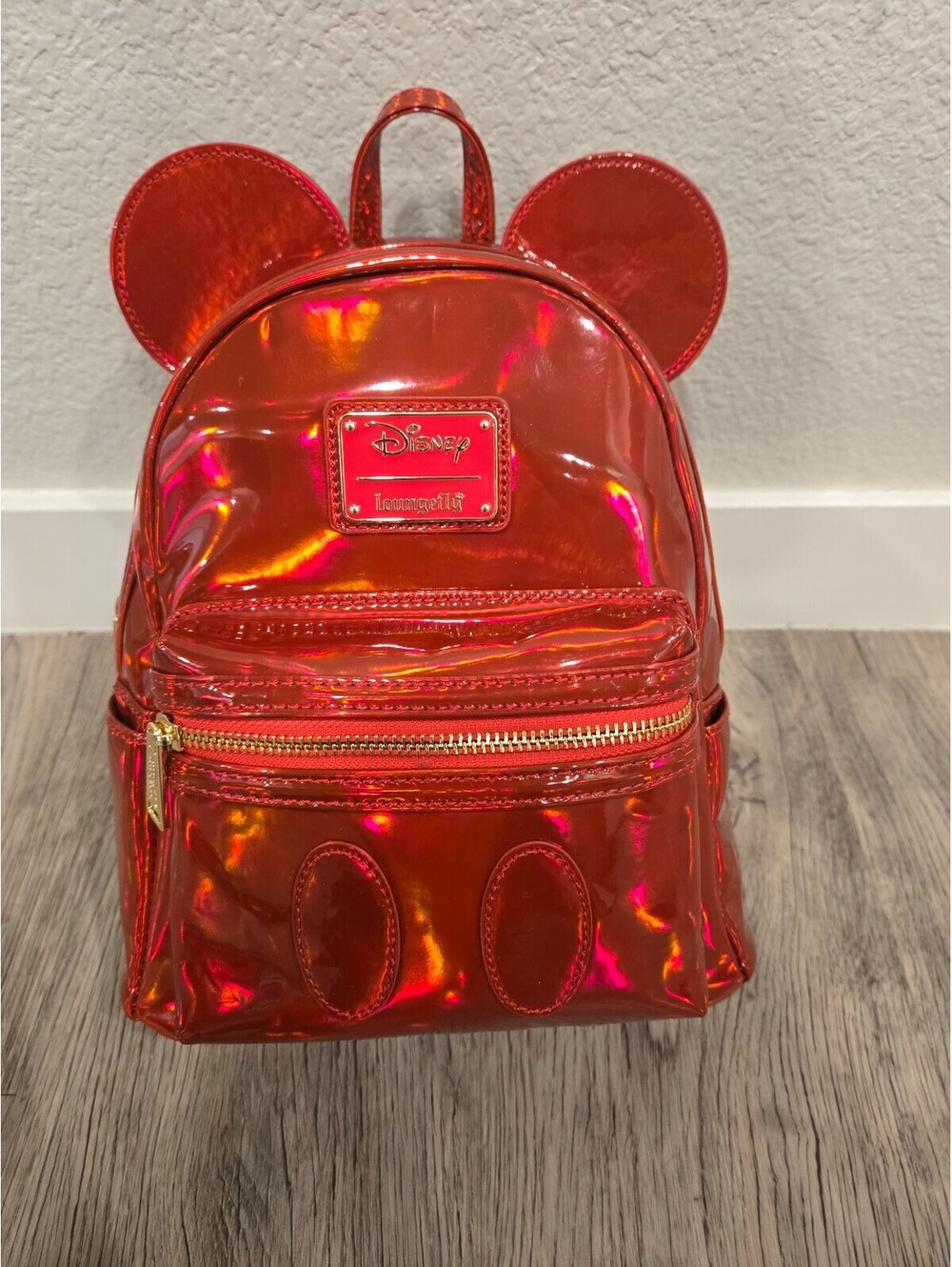 Disney Mickey Mouse Red Holographic Backpack